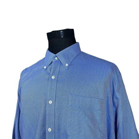 Peter Millar Other - Peter Millar Men's Nanoluxe Blue Long Sleeve Button Down Shirt 2XL